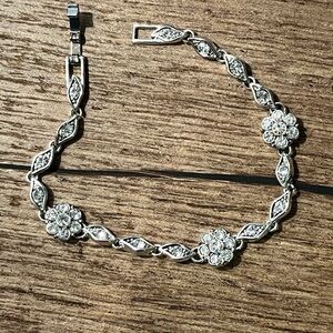 Silver Floral Bracelet